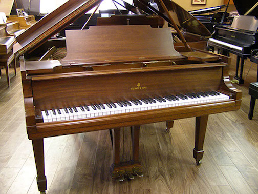 Steinway 5’7” piano. Vintage  hand-rubbed mahogany finish